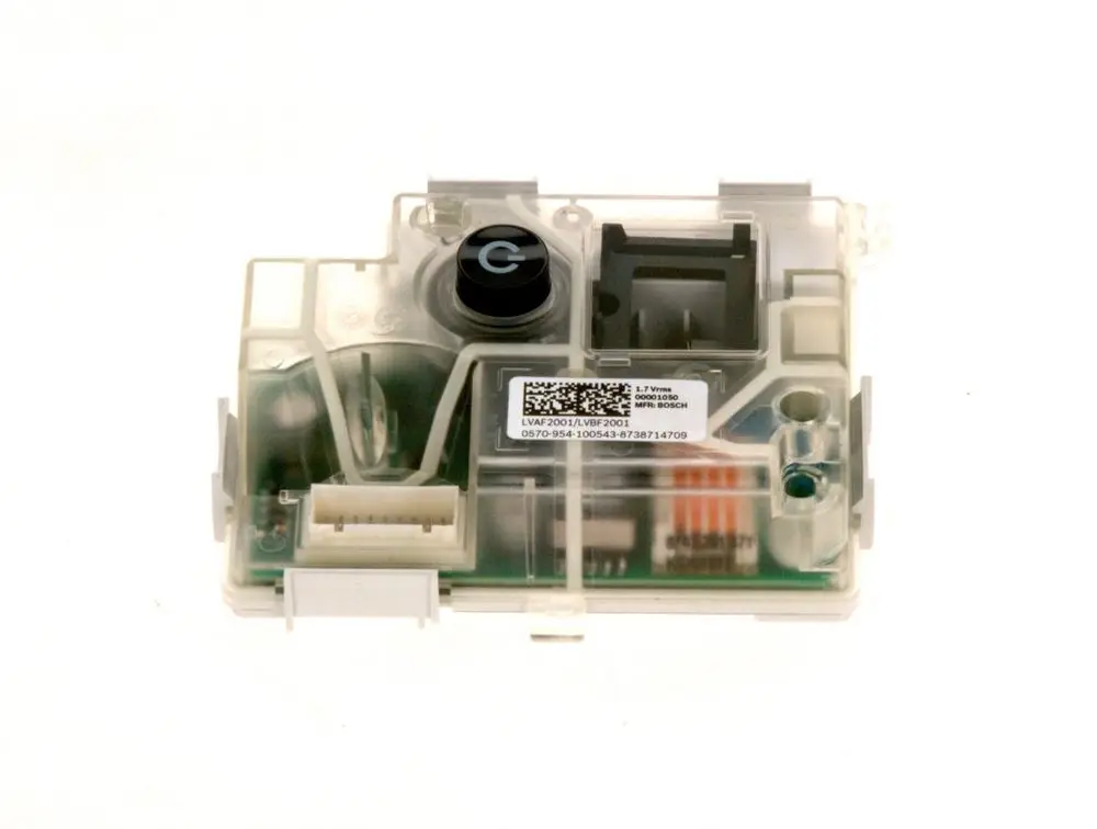 BOSCH Zündbaustein in transparenter Gehäusekonstruktion mit Anschlusskabel und elektronischen Komponenten, geeignet für spezifische Anwendungen.